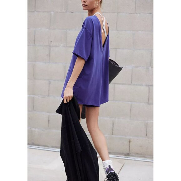 FP MOVEMENT Hot Shot Tee Romper / Dark Amethyst - Picture 6 of 11